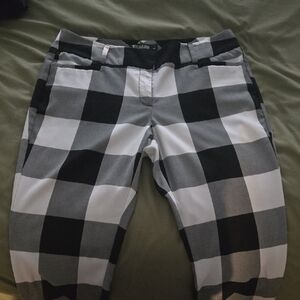 Black and White Checkered Pants